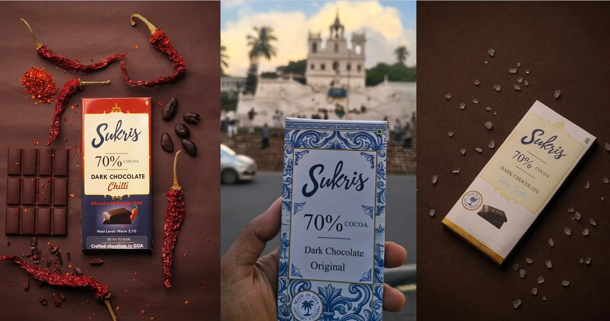 Sukris Chilli, Original and Sea Salt dark chocolate bars